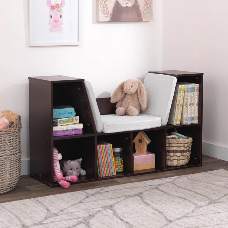 KidKraft Bookcase with Reading Nook, 6 Shelves