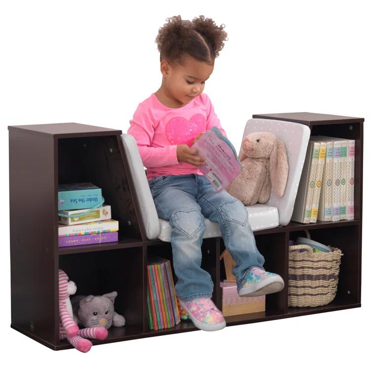 KidKraft Bookcase with Reading Nook, 6 Shelves