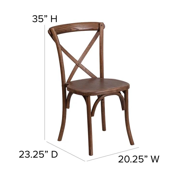Montana 9' x 40" Folding Farmhouse Dining Table with 12 Cross Back Chairs