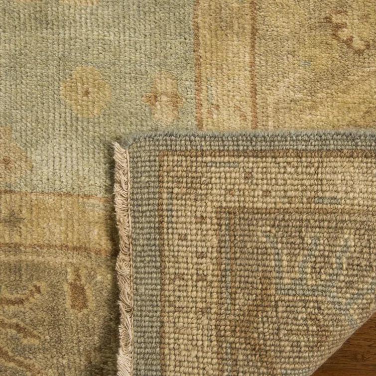 Oushak OSH124 Hand Knotted Area Rug - Light Blue/Beige - 8'x10' - Safavieh.