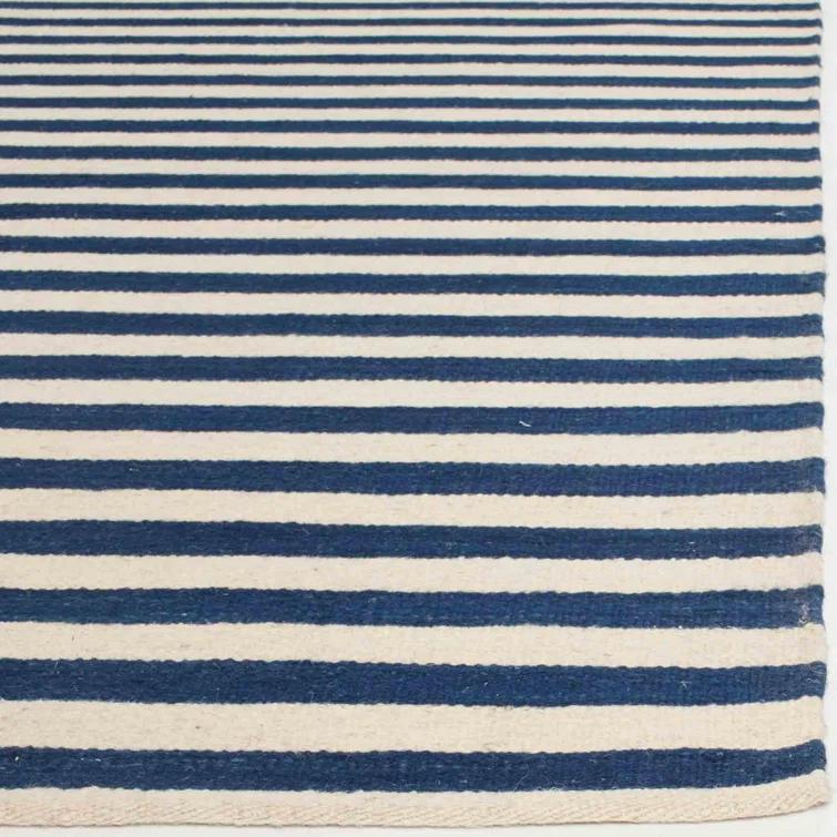 Pacific Stripe Handwoven Small Wool Area Rug