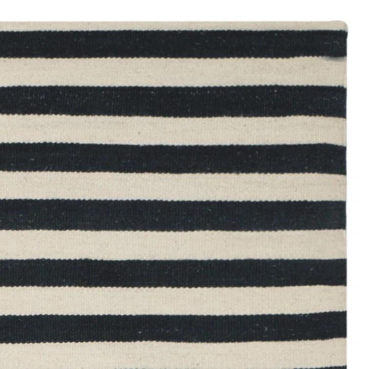 Cinder Stripe 4' x 6' Wool Flat Woven Rug