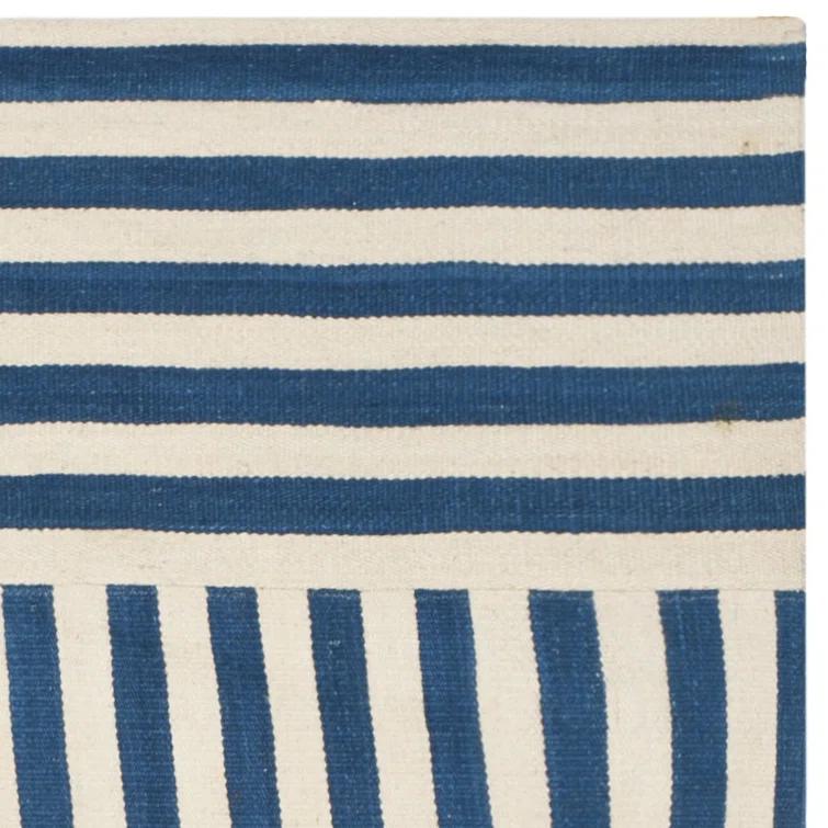Pacific Stripe Handwoven Wool Rectangular Area Rug