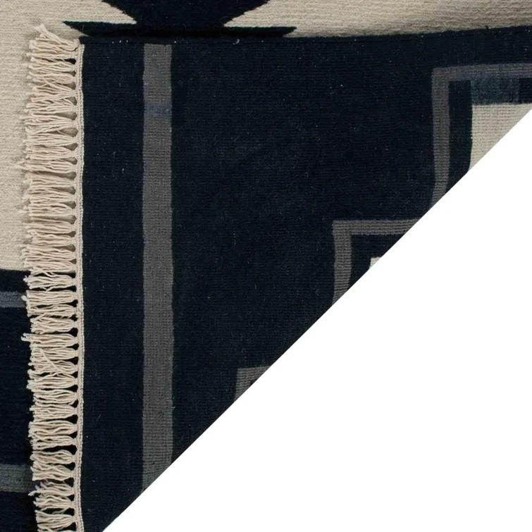 Scandinavian Black Mountain Hand-Knotted Wool Area Rug, 9' x 12'