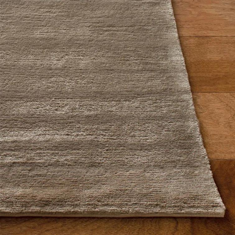 Nepalese Falcon Striped 6' x 9' Hand-Knotted Wool-Silk Rug