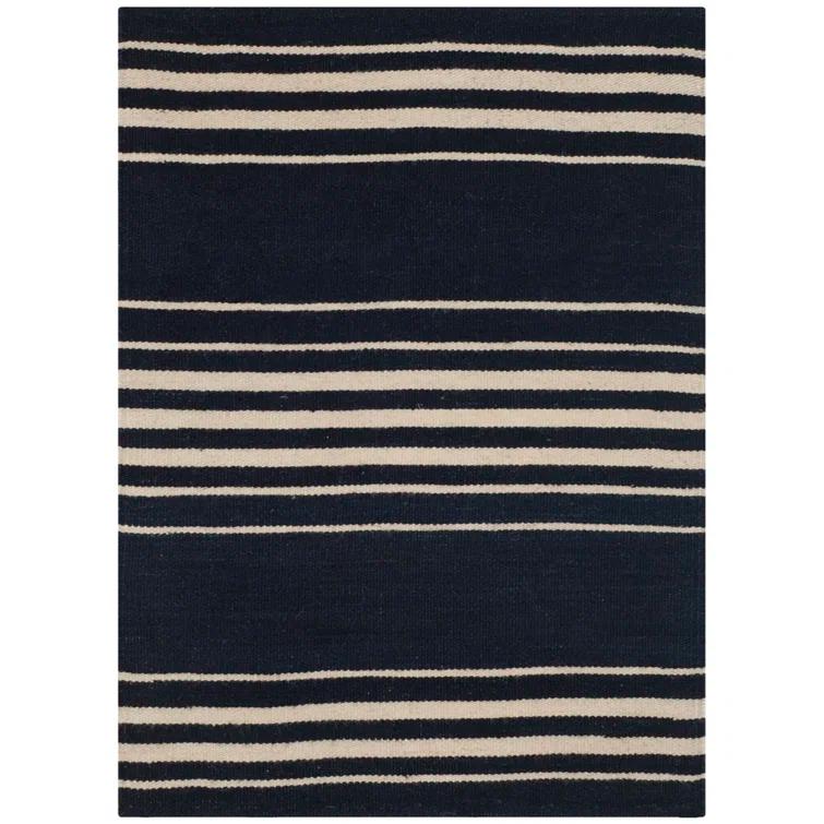 Cinder Stripe Handwoven Wool Indoor Accent Rug