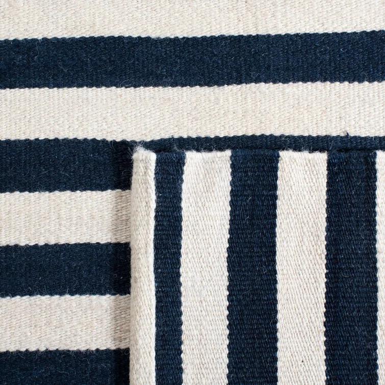 Cinder Stripe 4' x 6' Wool Flat Woven Rug