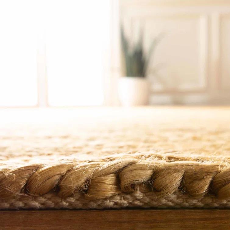 Hand-Knotted Cotton-Synthetic Blend 6'x9' Rectangular Area Rug