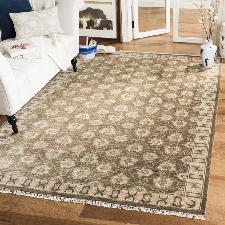 Oushak Hand Knotted Wool Oriental Rug