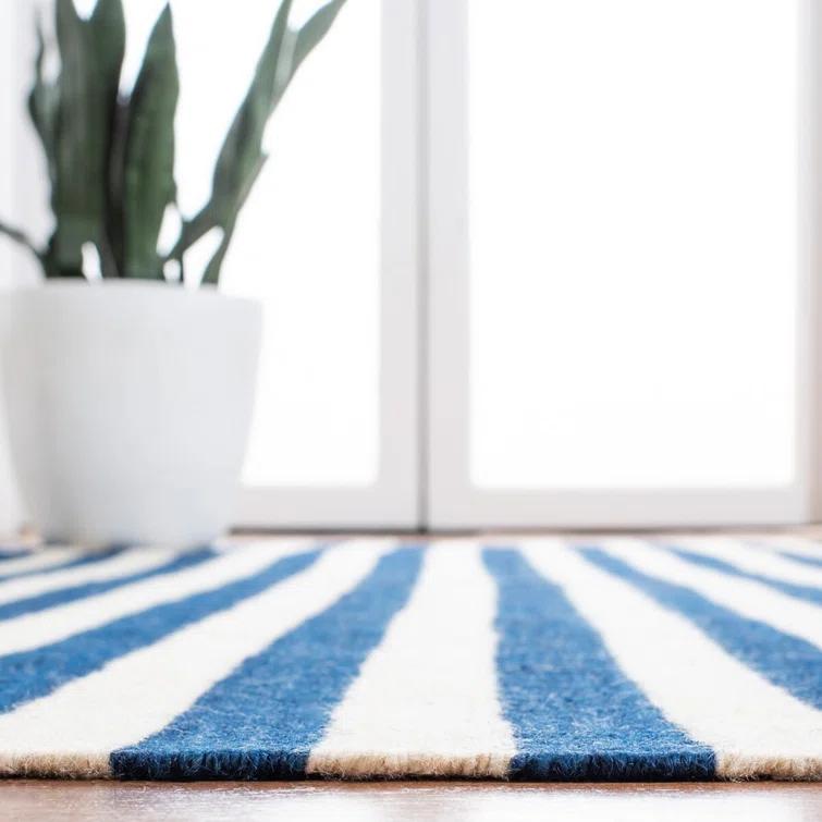 Pacific Stripe Handwoven Small Wool Area Rug