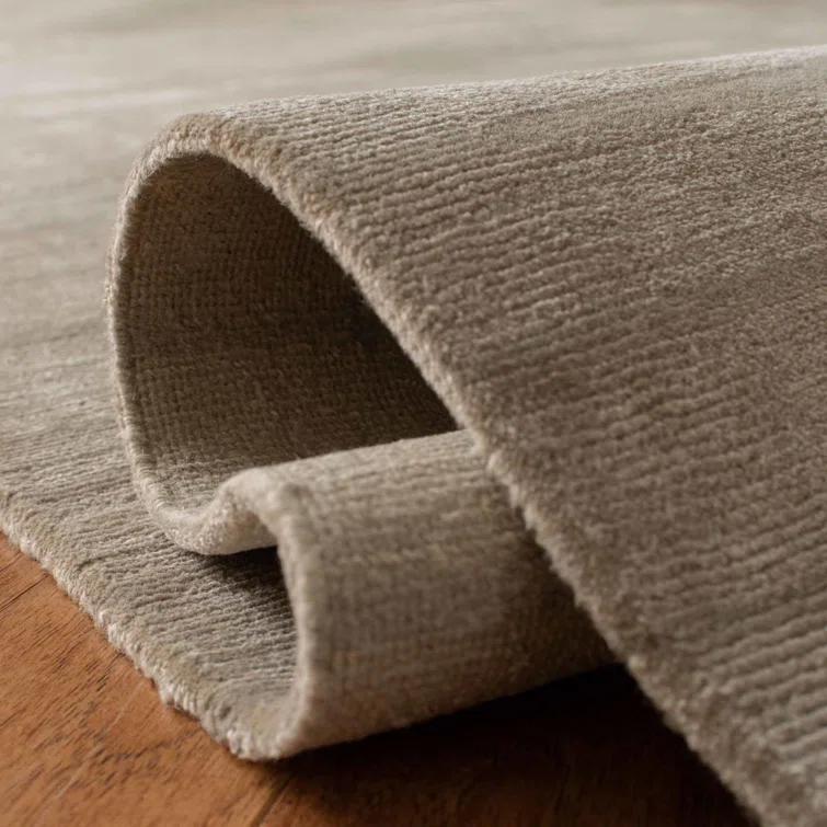 Nepalese Falcon Striped 6' x 9' Hand-Knotted Wool-Silk Rug