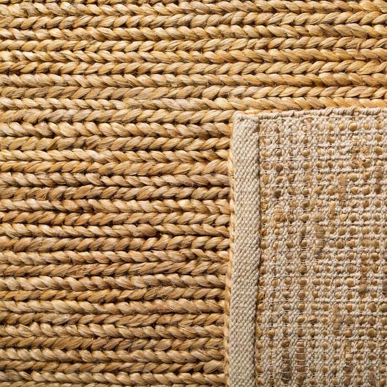 Hand-Knotted Cotton-Synthetic Blend 6'x9' Rectangular Area Rug