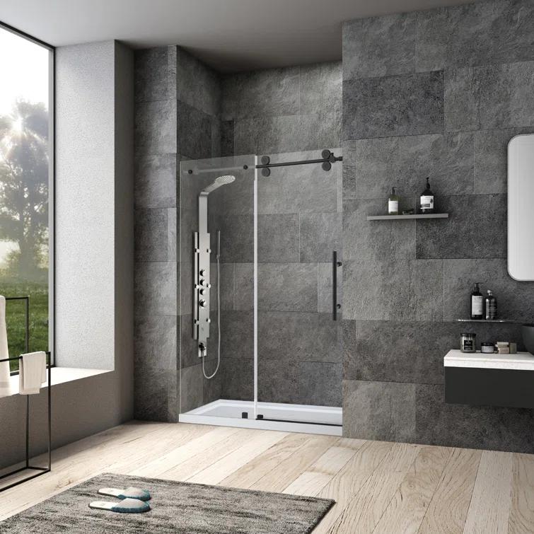 48-52” W x 78” H Sliding Frameless Shower Door