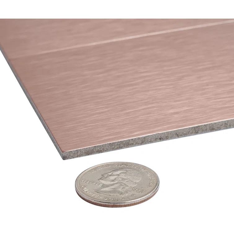 Metal Peel and Stick Subway Tile