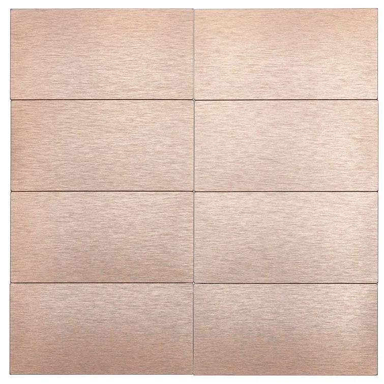 Metal Peel and Stick Subway Tile