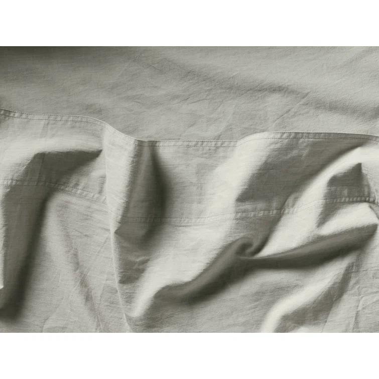 Coyuchi Organic Crinkled Percale Duvet Cover