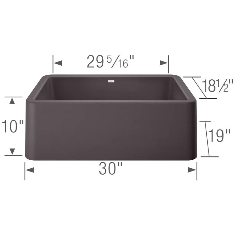 Ikon SILGRANIT 30" L x 19" W Farmhouse Sink