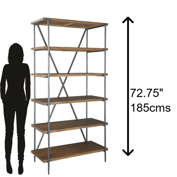 Birch Lane™ Ashley 84" H x 36" W Iron Etagere Bookcase | Birch Lane