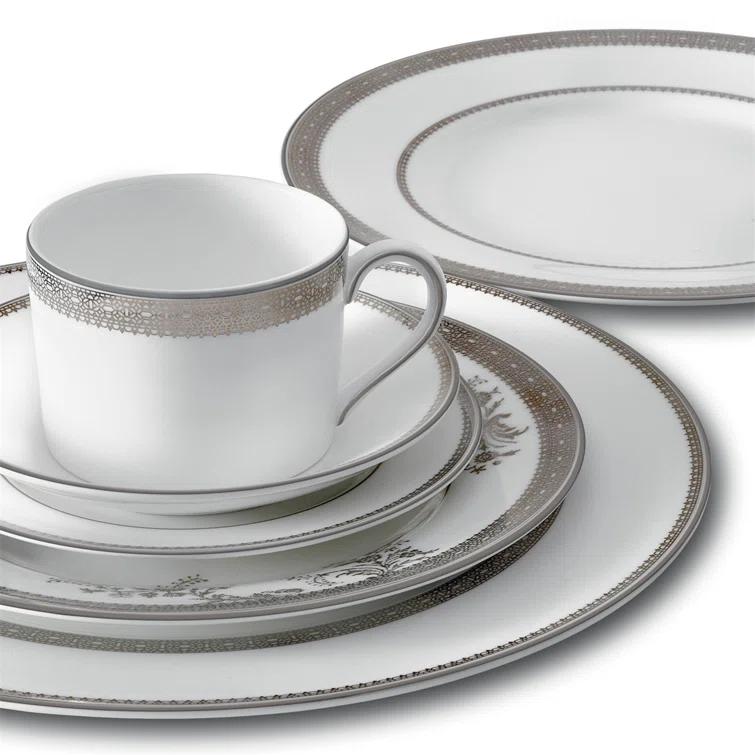 Vera Wang Lace Gold 5 Piece Bone China Place Setting, Service for 1