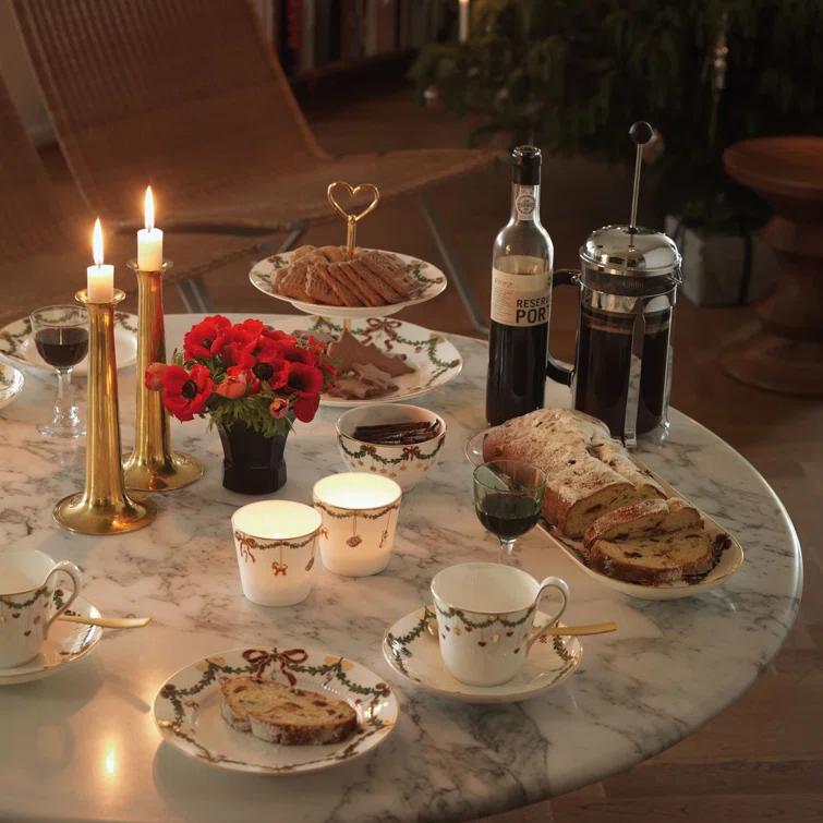 Royal Copenhagen Star Fluted Christmas Royal Copenhagen 7.4803" Bone China Salad or Dessert Plate & Reviews | Perigold