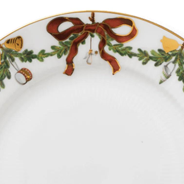 Royal Copenhagen Star Fluted Christmas Royal Copenhagen 7.4803" Bone China Salad or Dessert Plate & Reviews | Perigold