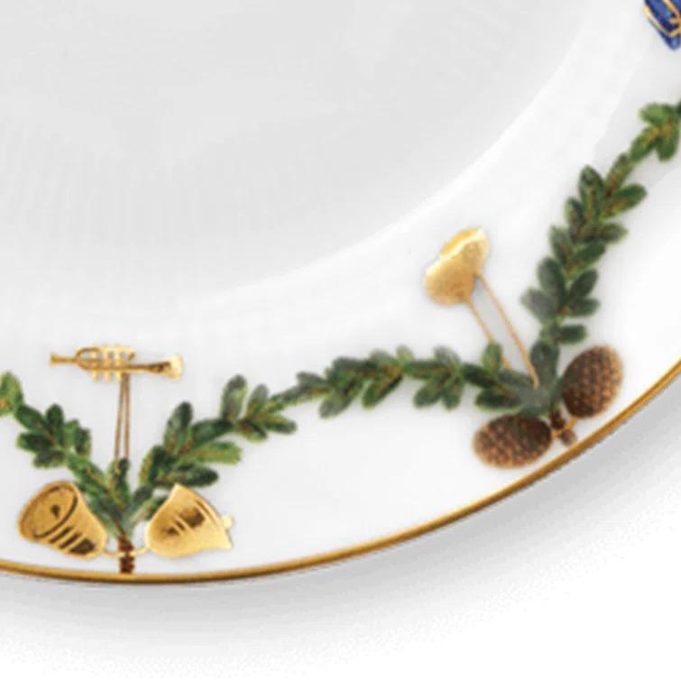 Royal Copenhagen Star Fluted Christmas Royal Copenhagen 7.4803" Bone China Salad or Dessert Plate & Reviews | Perigold