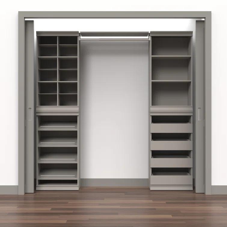 Modular Storage 21.38" W Shoe Shelf Unit with 4 Shelves