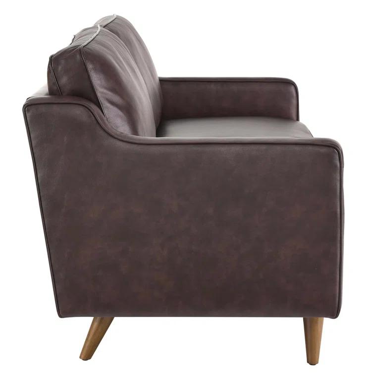 Modway Impart Mid-century Modern Top-grain Leather Sofa