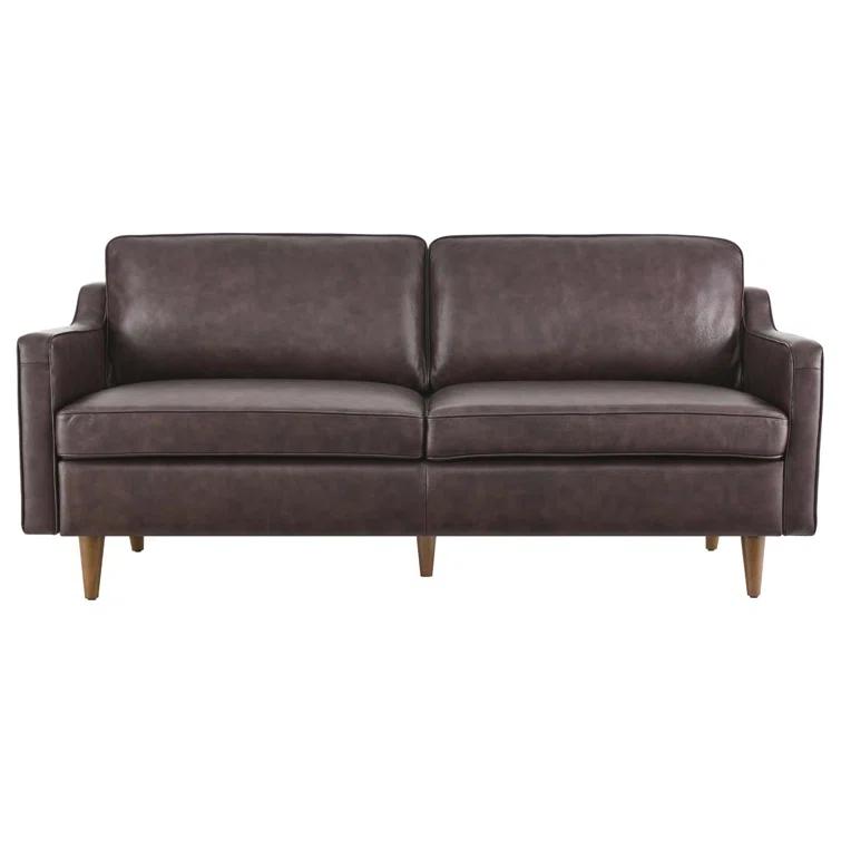 Modway Impart Mid-century Modern Top-grain Leather Sofa