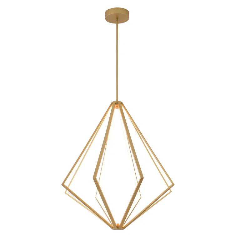8-Light LED Gold Diamond LED Chandelier With Silicone Diffusers