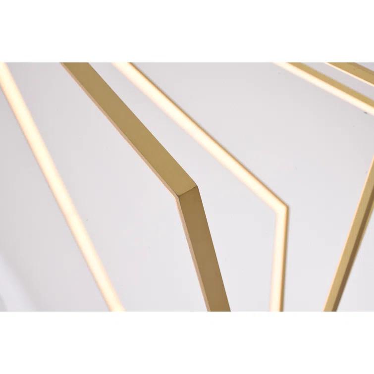 8-Light LED Gold Diamond LED Chandelier With Silicone Diffusers