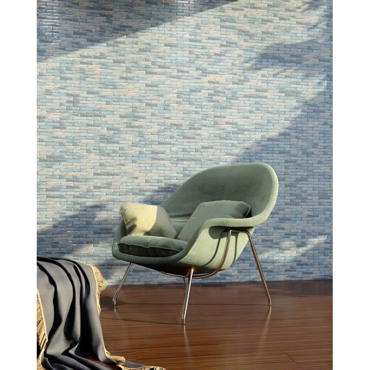 Dorian 1-in. x 4-in. Beveled Brick Joint Satin Glass Wall & Floor Mosaic Tile