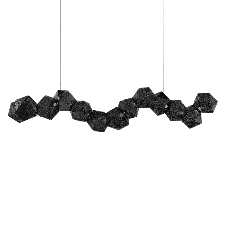 Riddle 13 - Light Black LED Kitchen Island Pendant