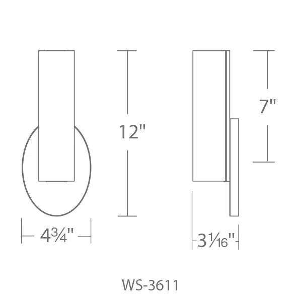 Loft Aluminum LED Armed Sconce