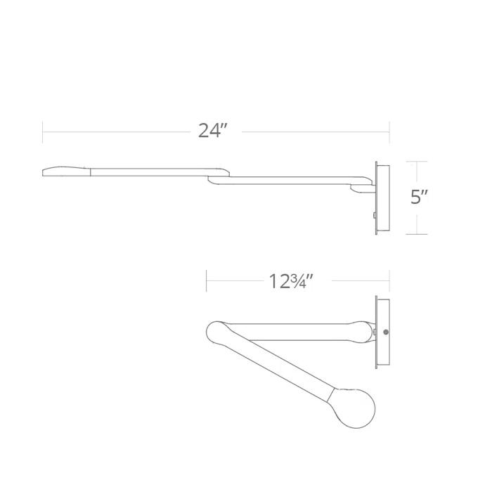 Modern Forms Reflect Aluminum LED Swing Arm Sconce