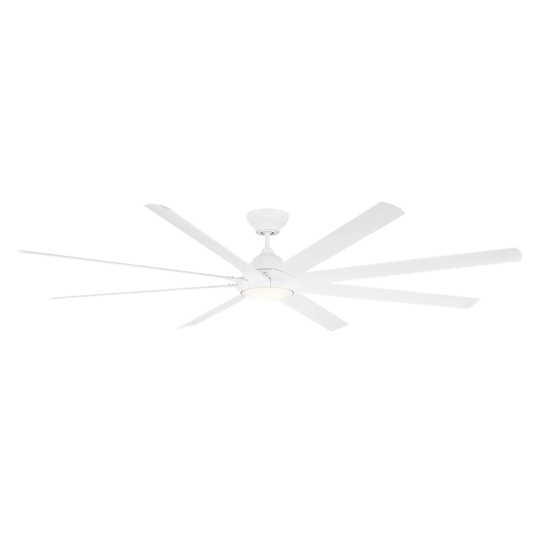 Modern Forms Hydra 8 - Blade Outdoor LED Smart Standard Ceiling Fan with Wall Control and Light Kit Included, Works With Alexa and iOS or Android App