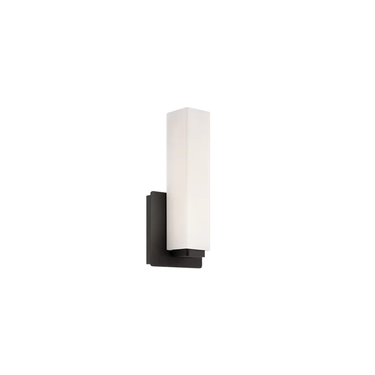 Vogue Brushed Nickel LED Outdoor Wall Sconce with Opal Glass