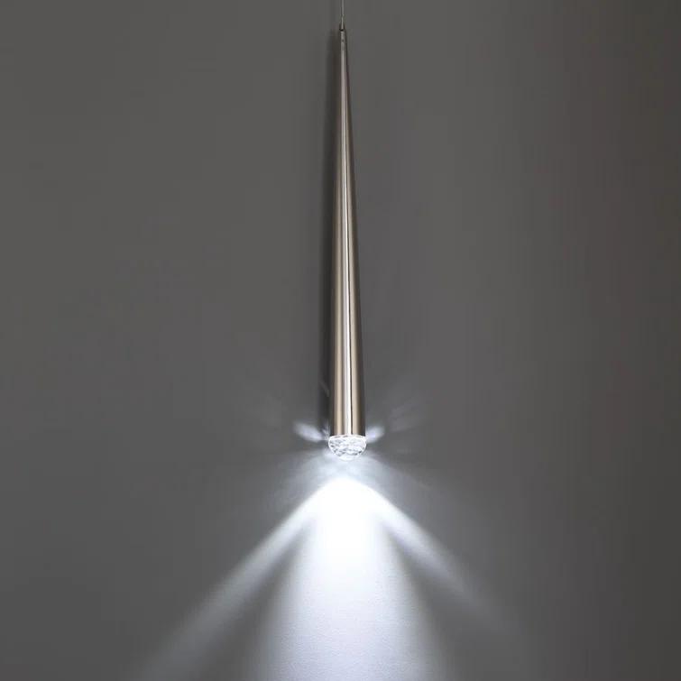 Modern Forms Cascade Dimmable LED Pendant with Clear Crystal Shade