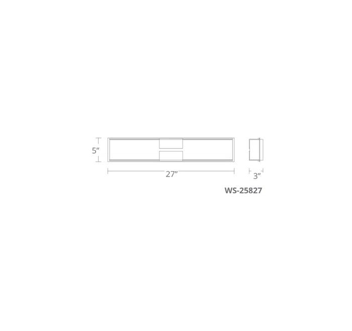 Vodka Chrome 26" LED Vanity Light with Dimmable Crystal-like Shade