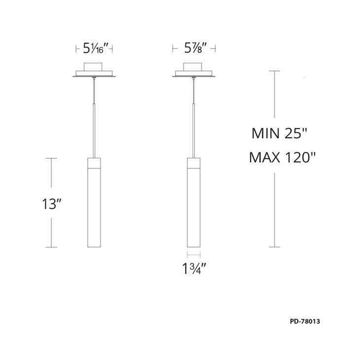 Modern Forms Minx Dimmable Single Dimmable LED Mini Pendant