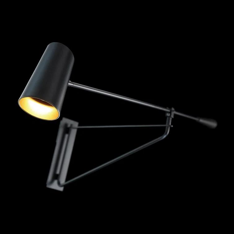 Eros Single Light Steel Dimmable LED Swing Arm Sconce