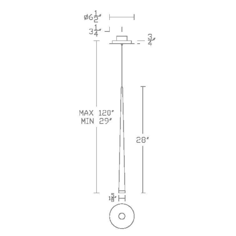 Cascade 1 - Light LED Single Pendant