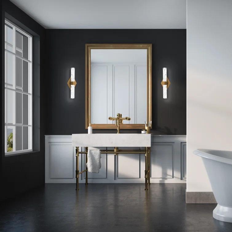 Modern Forms Regal 18" Dimmable LED Vanity Light With Crystal Shade