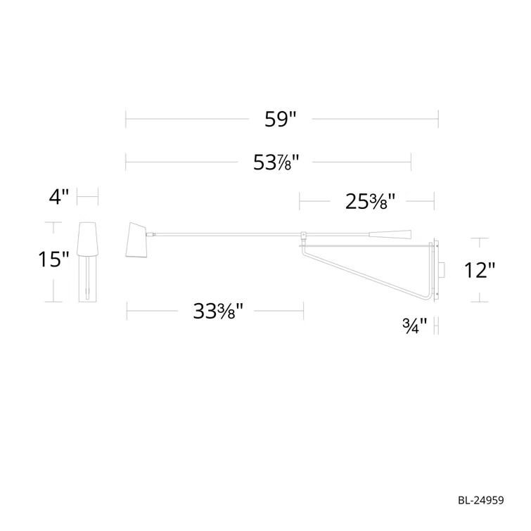 Eros Single Light Steel Dimmable LED Swing Arm Sconce