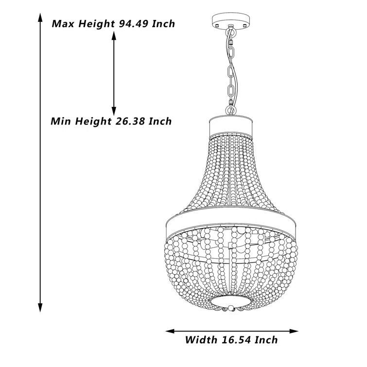 5 - Light Unique / Statement Empire Chandelier