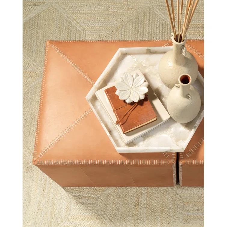 Jamie Young Company Leather Pouf