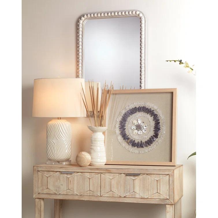 Audrey Beaded Rectangle Wall Mirror, 26" x 38"