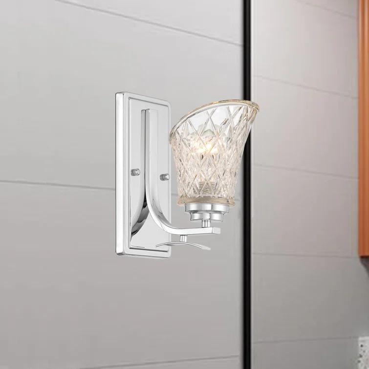 Vanity Art 1 - Light Dimmable Chrome Armed Sconce