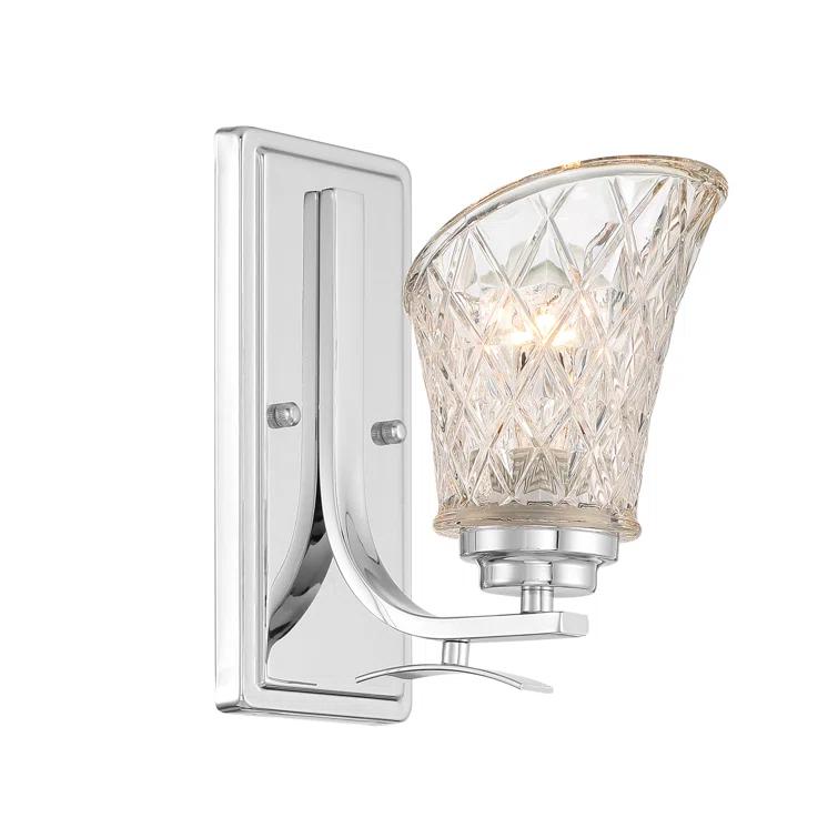 Vanity Art 1 - Light Dimmable Chrome Armed Sconce