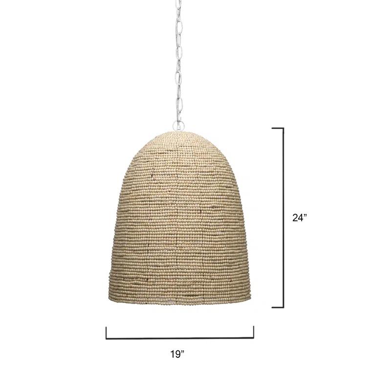 Preston Single Light Wood Dimmable Pendant